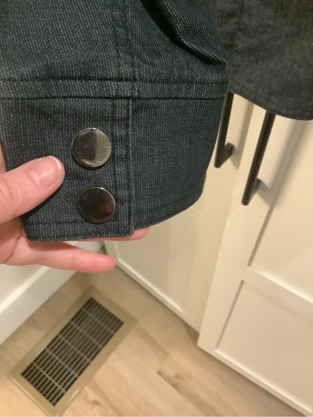 Willi Smith Gray Denim Utility Jacket - Picture 5 of 7